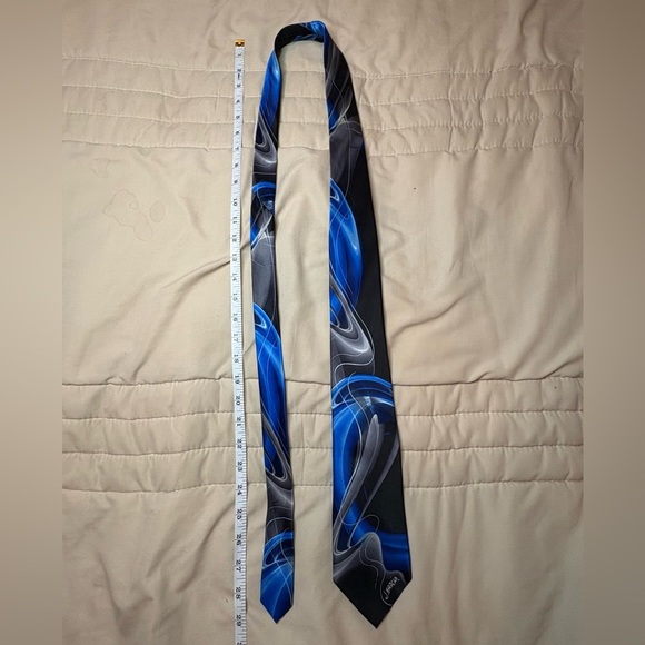 J. Garcia Black and Blue Artistic Tie - Picture 3 of 8